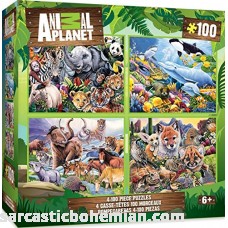 MasterPieces Animal Planet 4-pack Multipack 100 Piece Puzzles Animal Planet B00UJHH2QY